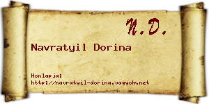 Navratyil Dorina névjegykártya